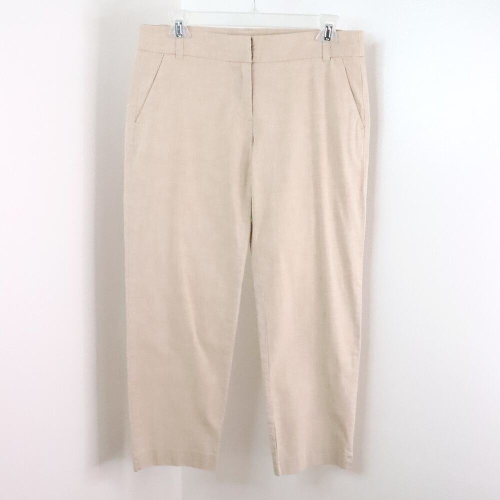 J.Crew Women’s 0/S Beige CityFit Cocktail Capri Cropped Cotton Pants